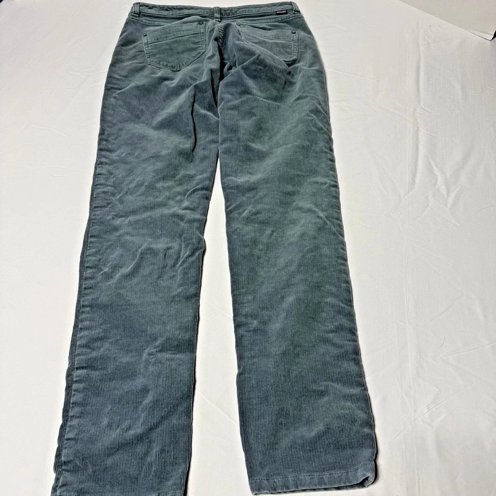 Patagonia Organic Cotton Slim Low Rise Corduroy Pants Teal‎ Green Women's 28X32